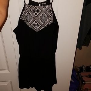 Black and white romper